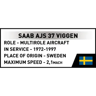 Saab AJS 37 Viggen - Klossbyggmodell - 5911 - COBI - 1:48