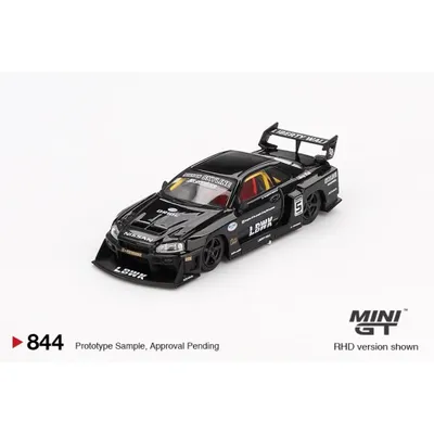Nissan LB-ER34 Super Silhouette Skyline Black Mini GT - 1:64