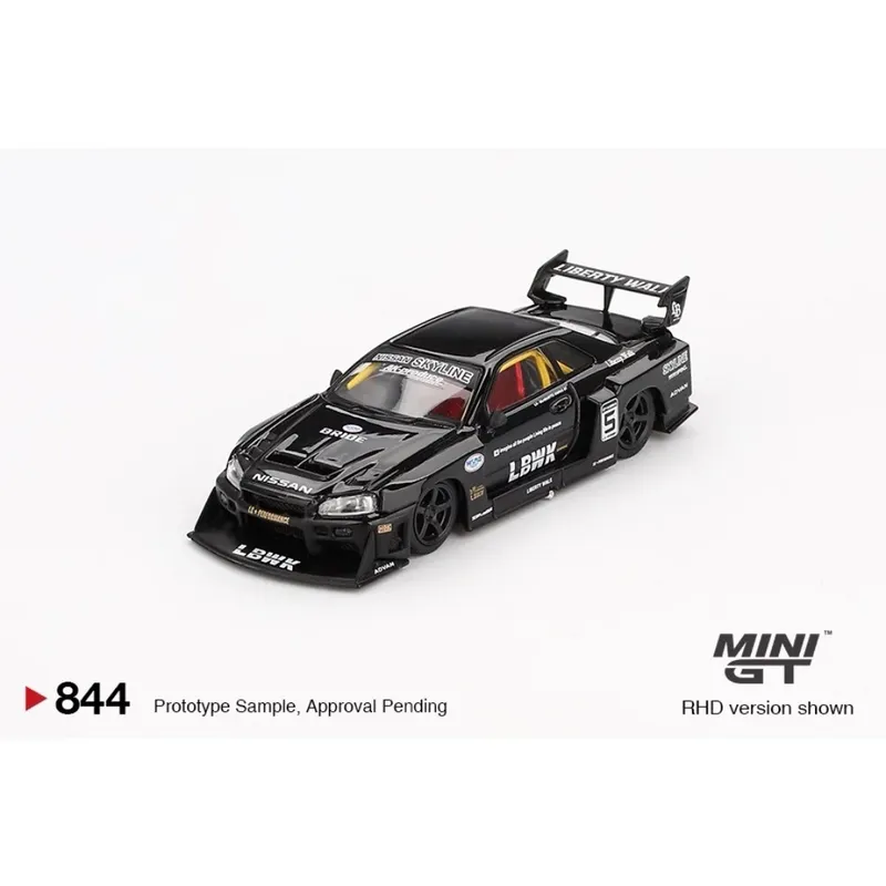 Nissan LB-ER34 Super Silhouette Skyline Black Mini GT - 1:64