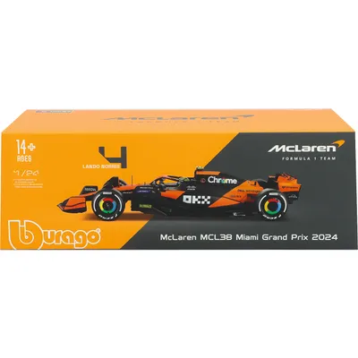 McLaren MCL38 - Lando Norris - Miami GP - Bburago - 1:24