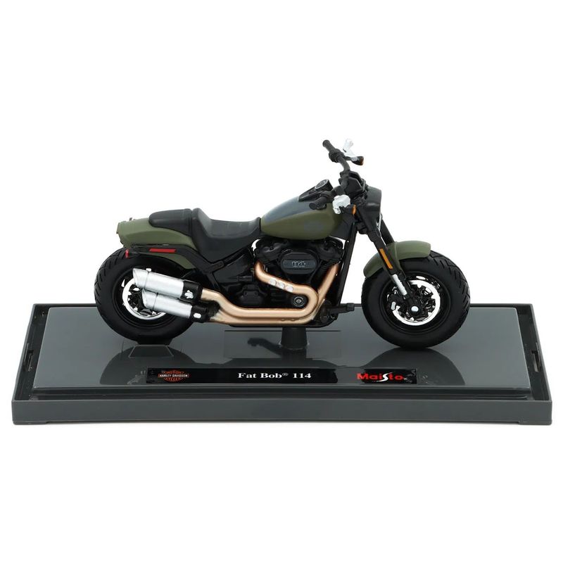 Fat Bob 114 - Harley-Davidson - Olivgrön - Maisto - 1:18