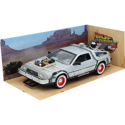 Time Machine - DeLorean - Back to the Future 3 - Silver - Welly - 1:24