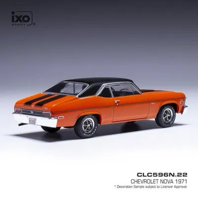 Chevrolet Nova SS - 1971 - Orange / Sort - Ixo Models - 1:43