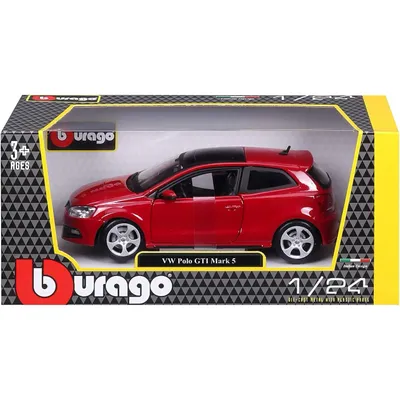 Volkswagen Polo GTI Mark 5 - Röd - Bburago - 1:24