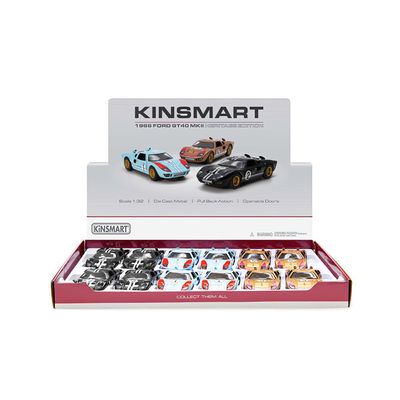 1966 Ford GT40 MKII Heritage - Kinsmart - 1:32 - Blå