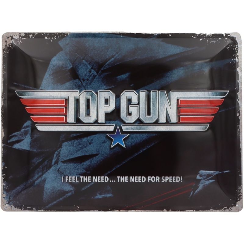 Top Gun - Plåtskylt - 40x30 cm