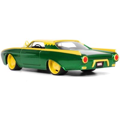 Loki & 1963 Ford Thunderbird - Grön - Marvel - Jada - 1:24