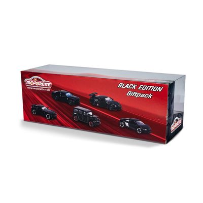 SKADAD FÖRPACKNING - Majorette Black Edition Giftpack - 5 svarta leksaksbilar