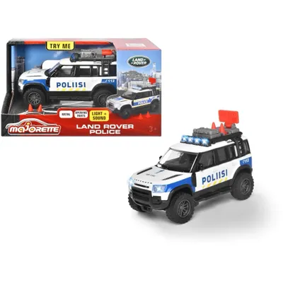 Finsk Polisbil - Land Rover - Majorette Grand Series - 12 cm