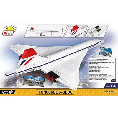Concorde G-BBDG - British Airways - Byggklossar - 1917 - COBI - 1:95