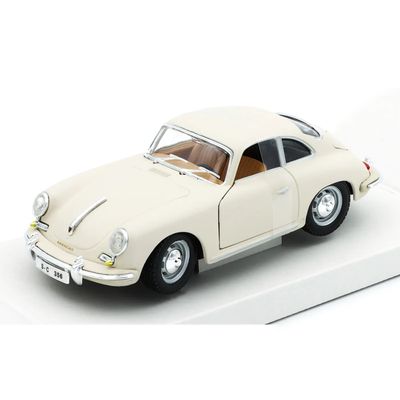 SKADAD FÖRPACKNING - Porsche 356B Coupe (1961) - Benvit - Bburago - 1:24