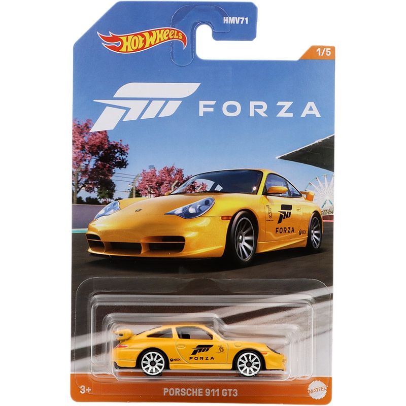 Porsche 911 GT3 - Gul - Forza - 1/5 - Hot Wheels