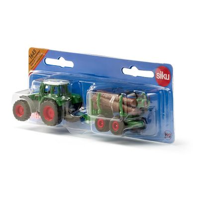 Fendt - Traktor med timmervagn - 1645 - Siku - 1:87