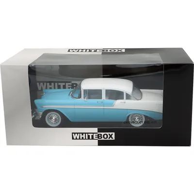 Chevrolet Bel Air - 1956 - Blå / Vit - WhiteBox - 1:24