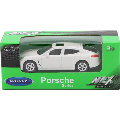 Porsche Panamera S - Vit - Welly - 7 cm