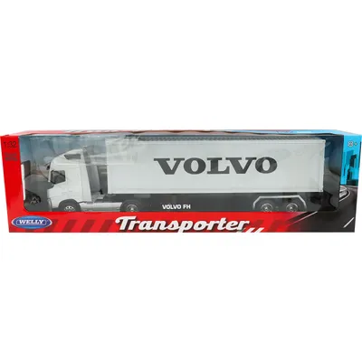 Volvo FH 500 med trailer - Silver - Welly - 1:32 - 49 cm