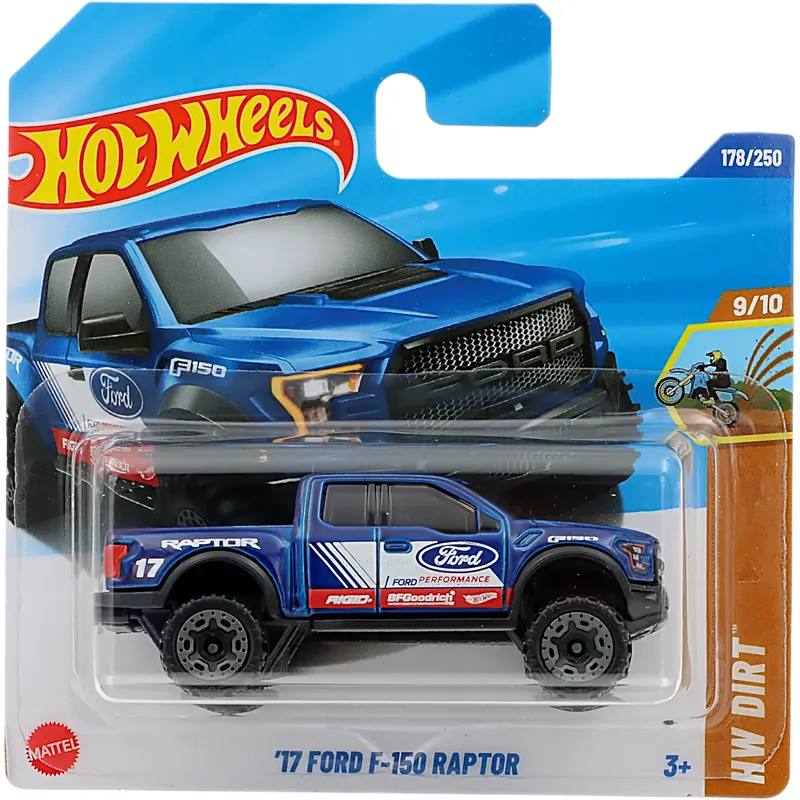 '17 Ford F-150 Raptor - Blå - HW Dirt - 178/250 - Hot Wheels