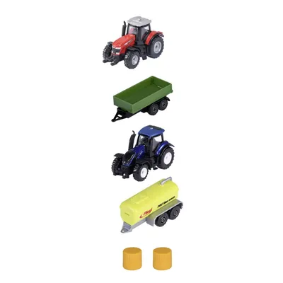 5-pack med traktorer och tillbehör - Majorette - Farm - Set 2