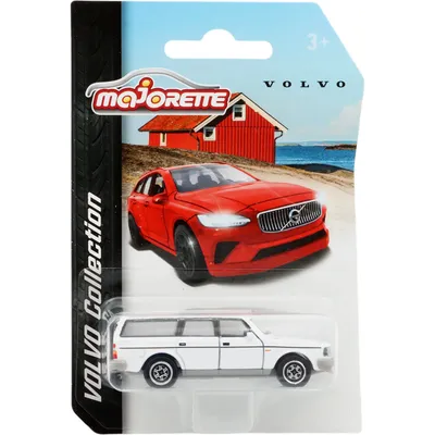 Volvo 240 GL Estate - Vit - Röd Stuga - Majorette - 7 cm