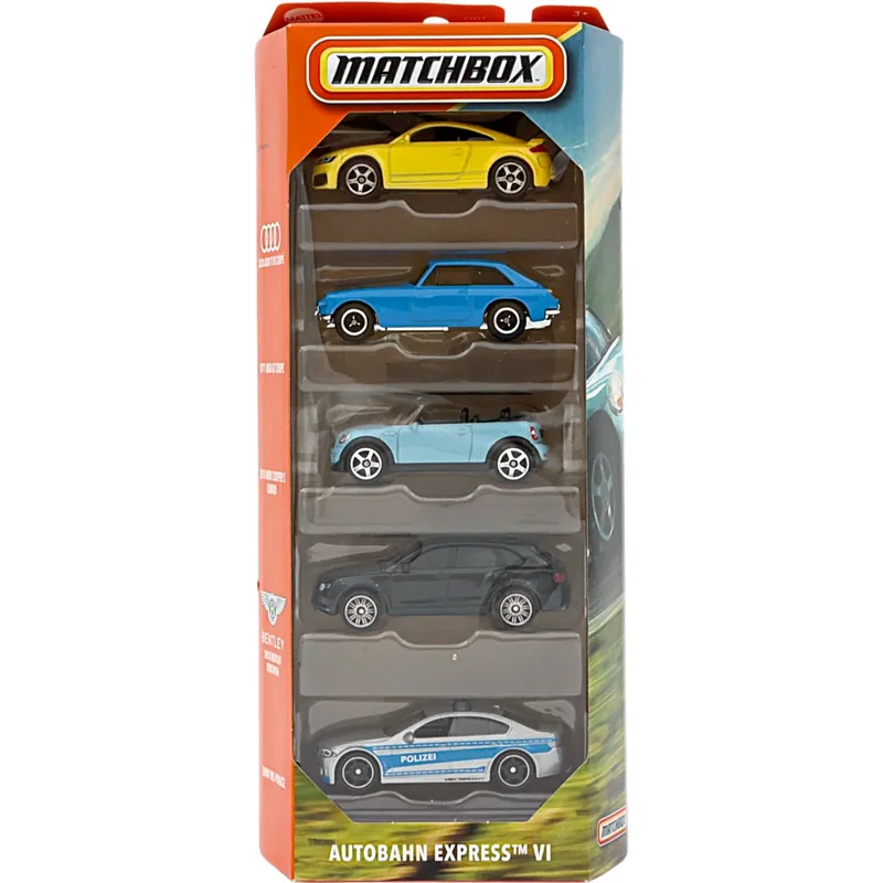 Autobahn Express VI - 5-pack med legetøjsbiler - Matchbox