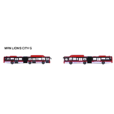 MAN Lion's City G - Röd - Buss - Majorette - 18 cm