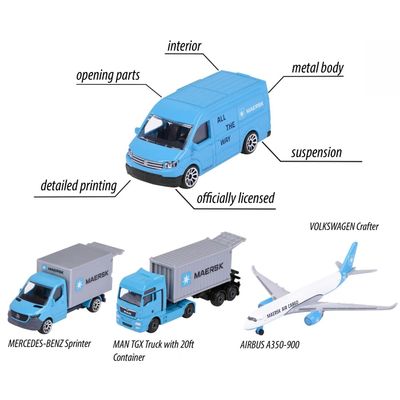 MAERSK - 4-pack Giftpack - Logistic - Majorette