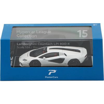 Lamborghini Countach LPI 800-4 - Vit - PosterCars - 1:64