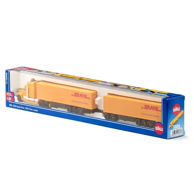 Långtradare DHL - Dragbil med 2 trailers - Siku - 1:87