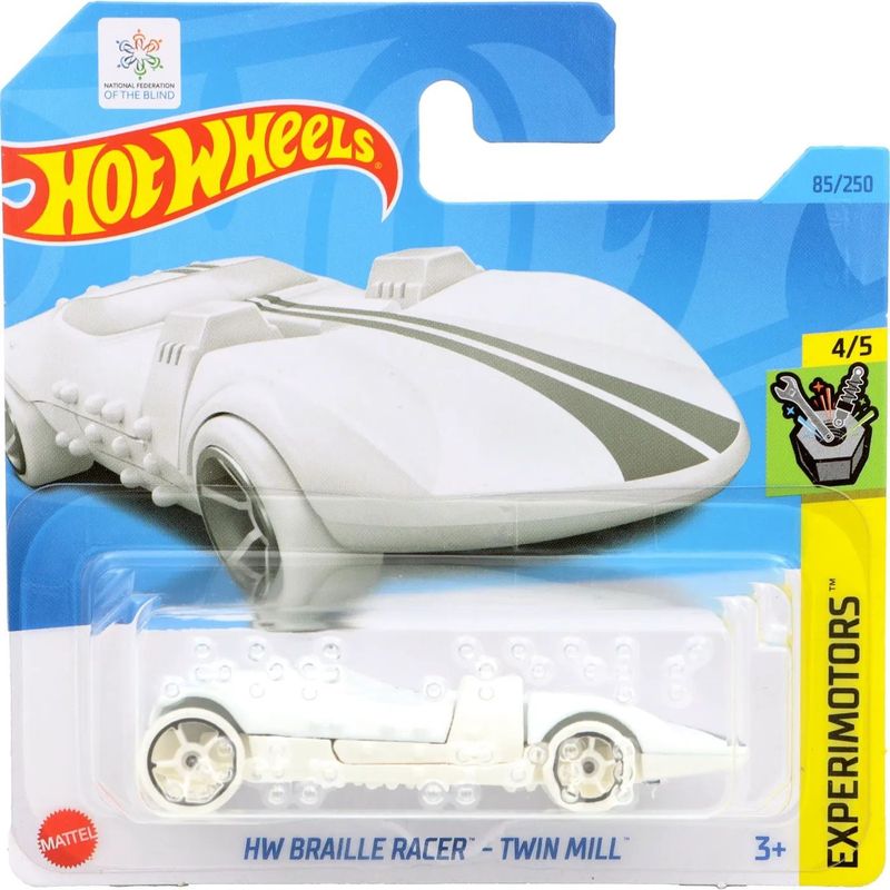 HW Braille Racer - Twin Mill - Experimotors - Vit - HW