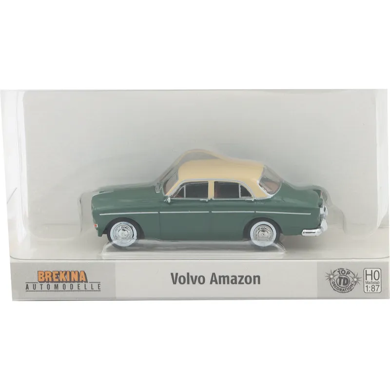 Volvo Amazon - Mörkgrön/Beige - Brekina - 1:87