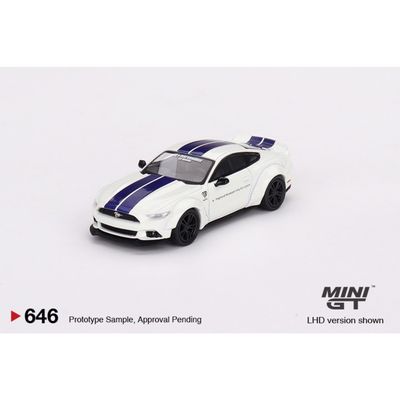 Ford Mustang GT LB-WORKS - Vit - RHD - Mini GT - 1:64