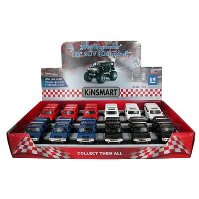 Kinsmart 2008 Hummer H2 SUV Off-road 1:40 - Blå