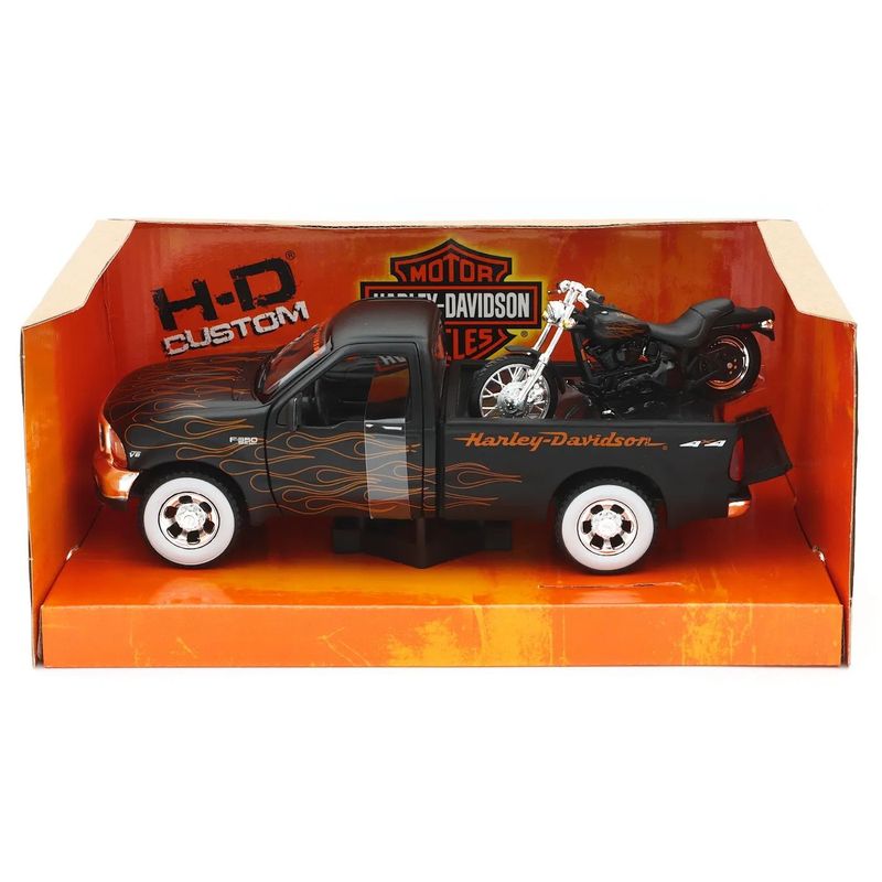 Ford F-350 + Harley-Davidson FXSTB Night Train - Maisto 1:24