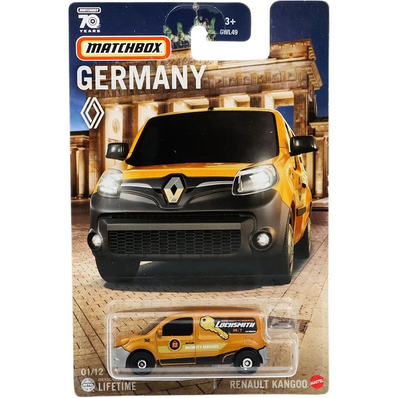 SKADAD FÖRPACKNING - Renault Kangoo - Brons - Germany 1/12 - Matchbox