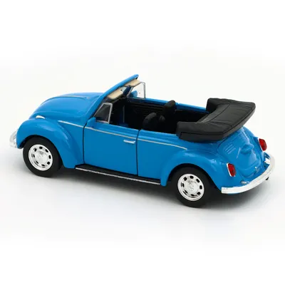 Volkswagen Beetle Convertible - Blå - Welly - 11 cm