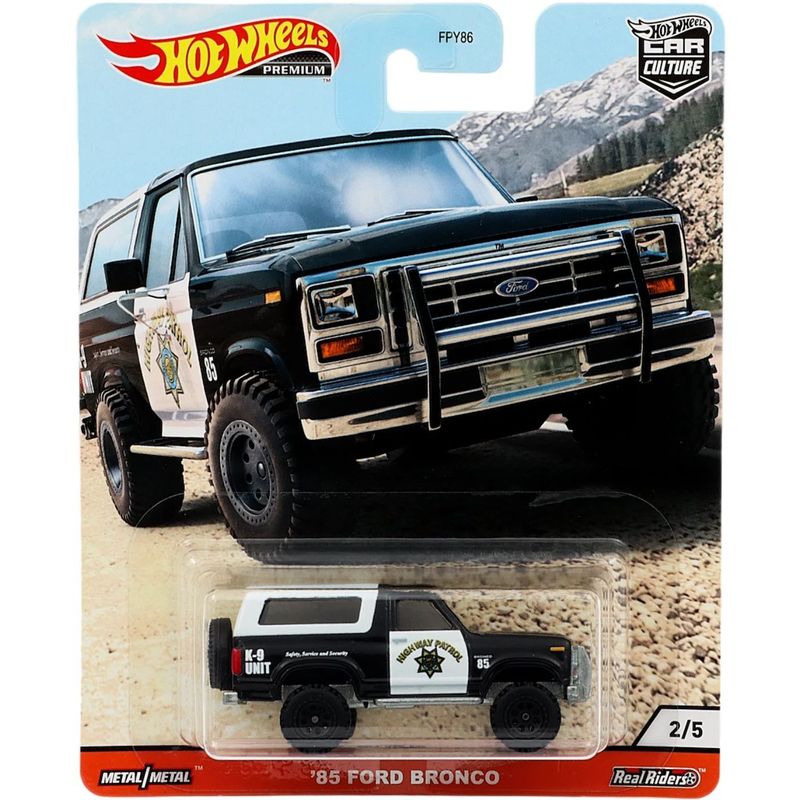 85 Ford Bronco - Highway Patrol - Wild Terrain - Hot Wheels