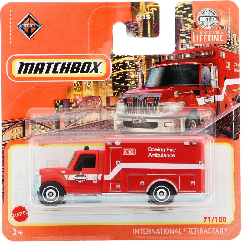 International Terrastar - Ambulans - Röd - Matchbox