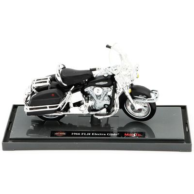 1966 FLH Electra Glide - Harley - Svart - Maisto - 1:18