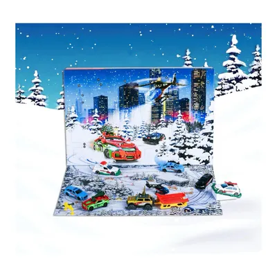Adventskalender med 8 bilar (1 st Volvo V90) och 16 tillbehör - 2025 - Majorette