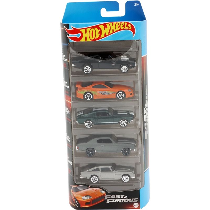 5-pack leksaksbilar - Fast & Furious - Hot Wheels