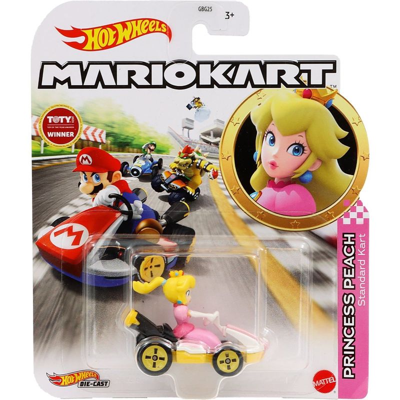Princess Peach - Standard Kart - Mario Kart - Hot Wheels