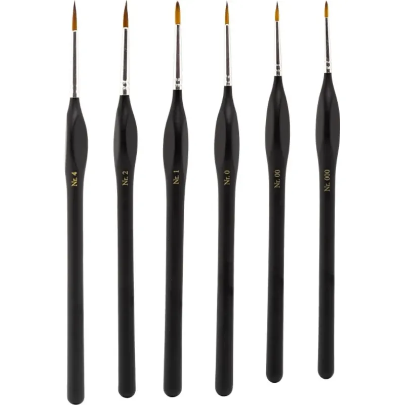 Fine Quality Synthetic Brush Set - 6 Penslar - PPB2300/S1 - Model Craft