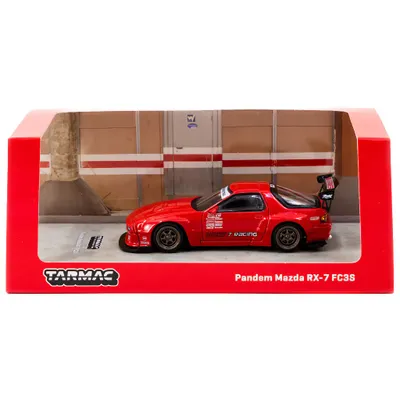 Pandem Mazda RX-7 FC3S - Röd - Tarmac Works - 1:64