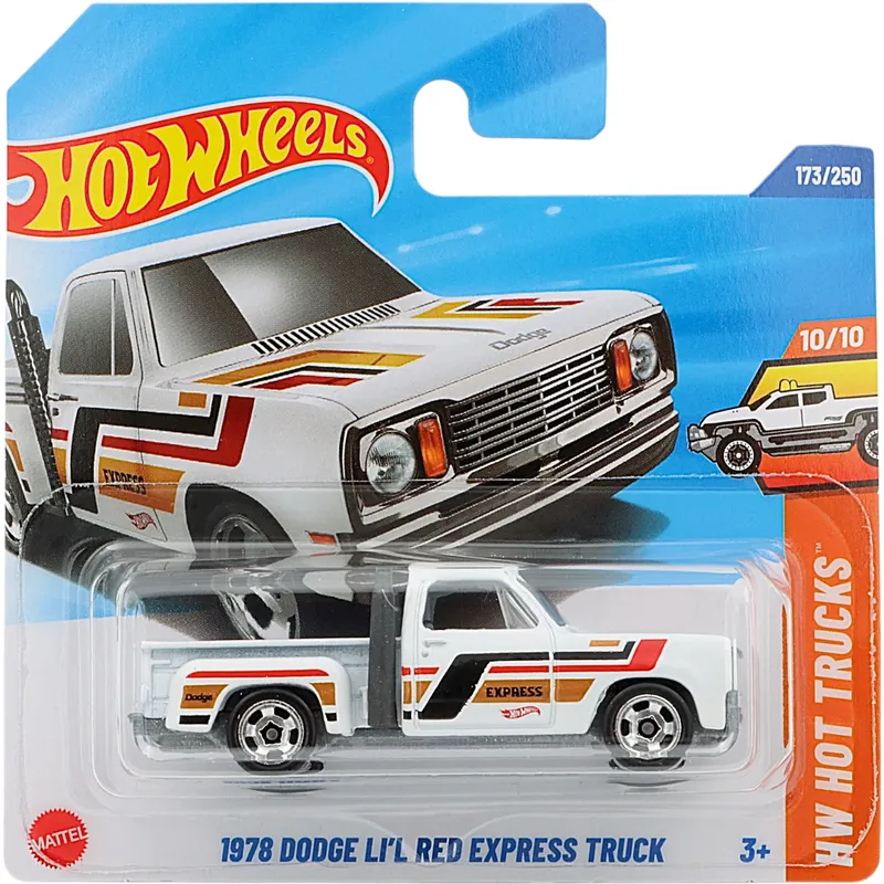 1978 Dodge Li'l Red Express Truck - Vit - HW Hot Trucks - 173/250 - Hot Wheels