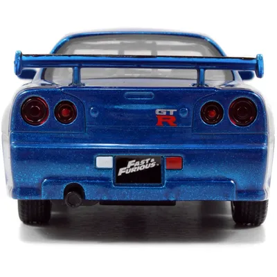 Brian's Nissan Skyline GT-R (R34) - Blå - Jada Toys - 1:32