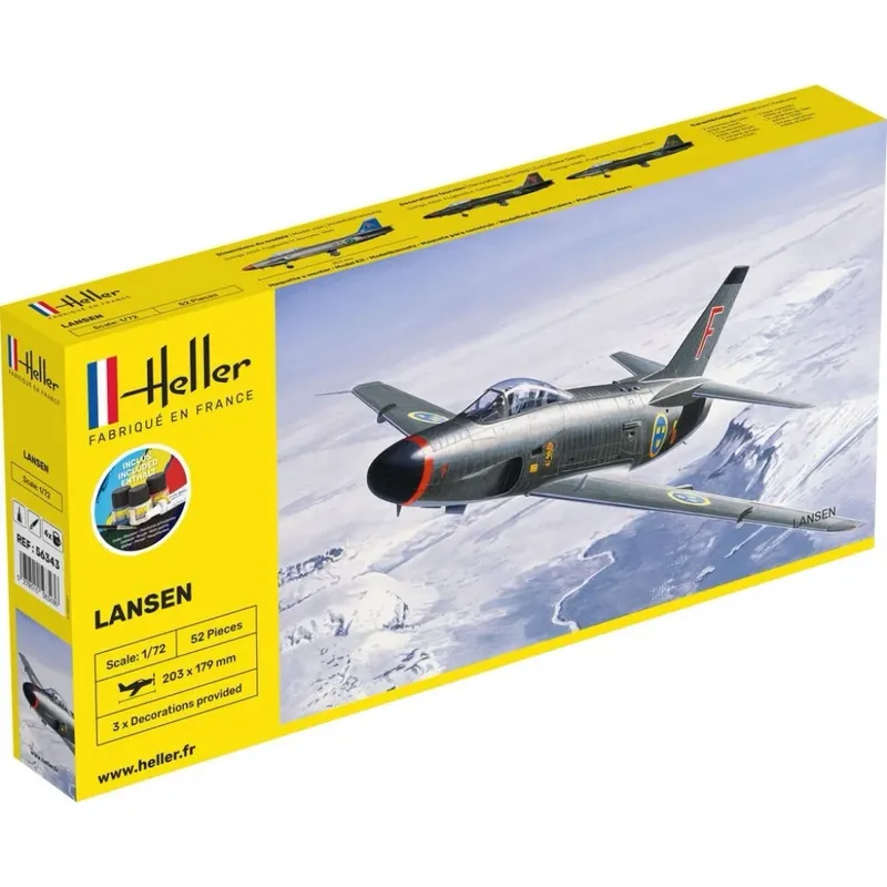 Saab 32 Lansen - Färg ingår - 56343 - Heller - 1:72