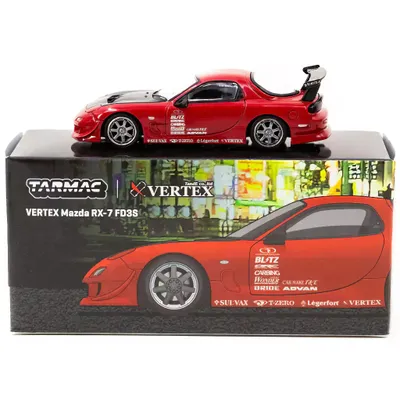 VERTEX Mazda RX-7 FD3S - Röd - Tarmac Works - 1:64