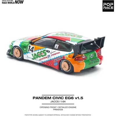 Pandem Honda Civic EG6 - JACCS - 128 - Pop Race