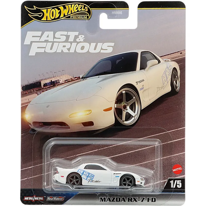 SKADAD FÖRPACKNING - Mazda RX-7 FD - HKS - Fast & Furious - Hot Wheels