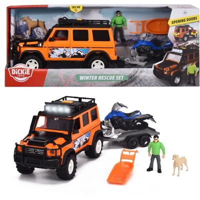 Winter Rescue Set - Mercedes-jeep med skoter - Dickie Toys